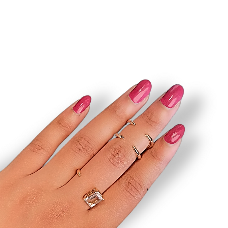 Morganite V Ring